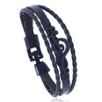 Leather Fashion Geometric bracelet  black NHPK2104blackpicture5