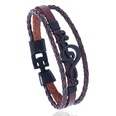 Leather Fashion Geometric bracelet  black NHPK2104blackpicture6