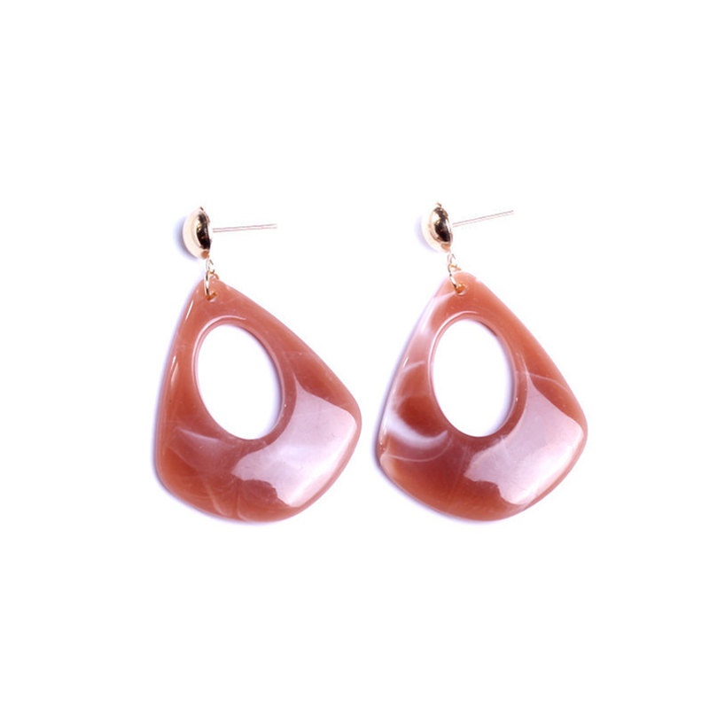 Alloy Fashion Geometric earring  Brown pair NHIM1268Brownpair
