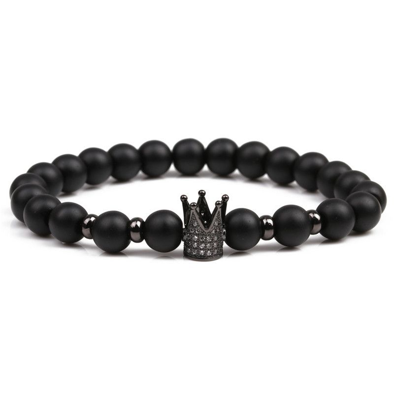 Natural Stone Fashion Geometric bracelet  black NHYL0200black