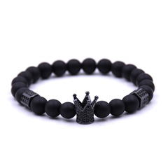 Natural Stone Fashion Animal bracelet  (Black crown) NHYL0206-Black-crown