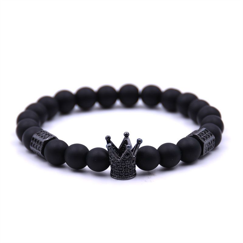 Natural Stone Fashion Animal bracelet  Black crown NHYL0206Blackcrown