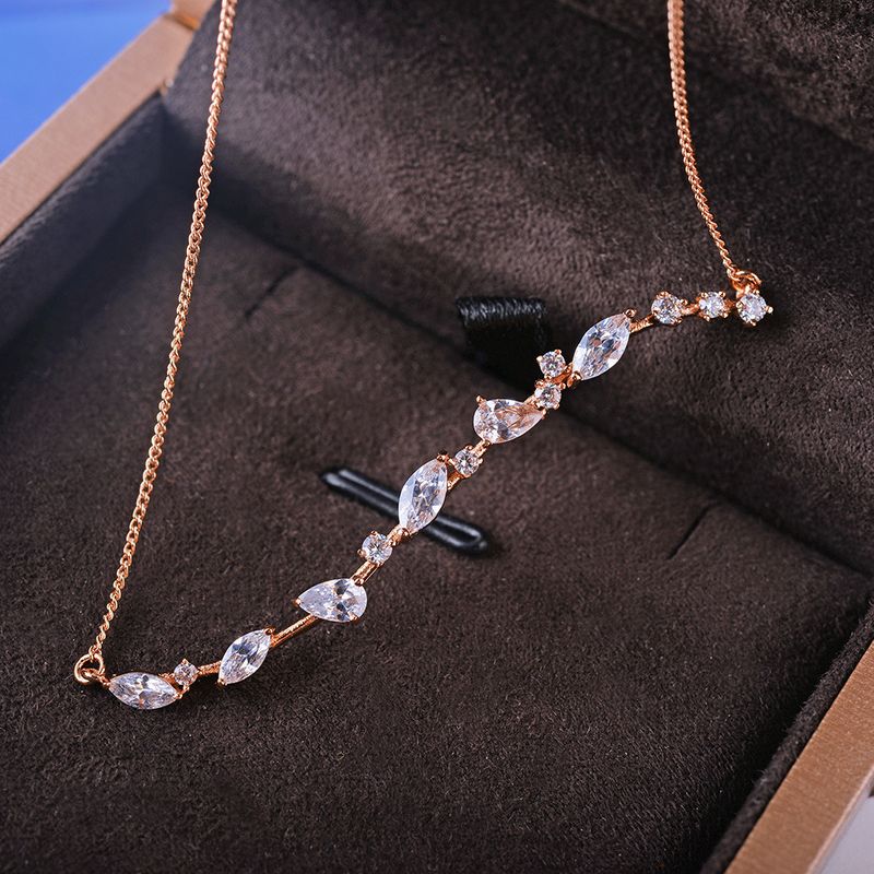 Alloy Korea Geometric necklace  Rose alloy NHLJ4083Rosealloy