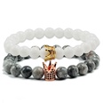 Natural Stone Fashion Animal bracelet  White pine + gray NHYL0204Whitepinegraypicture15