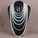 Beads Fashion Geometric necklace  creamywhite NHCT0305creamywhitepicture1