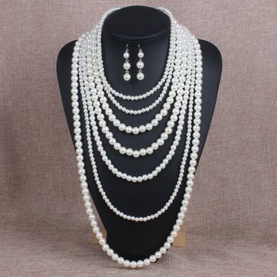 Beads Fashion Geometric necklace  creamywhite NHCT0305creamywhite