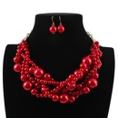 Plastic Fashion Geometric necklace  red NHCT0307redpicture1