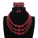 Plastic Fashion Geometric necklace  red NHCT0312redpicture8