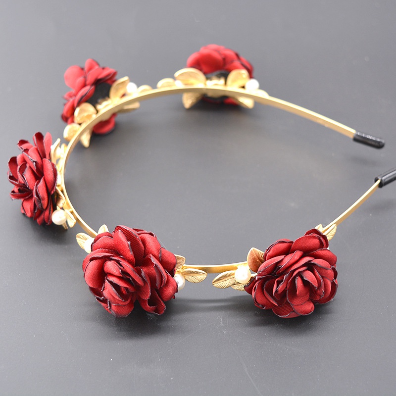 Alloy Vintage Bows Hair accessories  red NHNT0624red