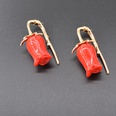 Alloy Vintage Flowers earring  red NHNT0641redpicture3