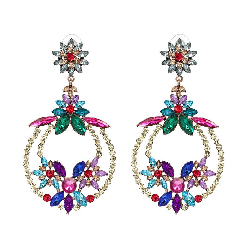 Imitated crystalCZ Fashion Flowers earring  51170 NHJJ510451170