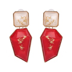 Plastic Fashion Geometric earring  (red) NHJJ5108-red