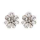 Imitated crystalCZ Fashion Flowers earring  blue NHJJ5114bluepicture2