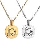 TitaniumStainless Steel Fashion Cartoon necklace  Steel color NHHF1020Steelcolorpicture1