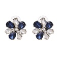 Imitated crystalCZ Fashion Flowers earring  blue NHJJ5114bluepicture4