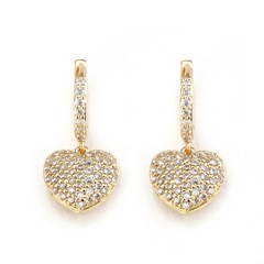 Copper Simple Sweetheart earring  (Alloy) NHBP0116-Alloy-plated