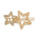 Factory Direct Sales Hot Sale in Europe and America Hair Accessories Alloy Geometric Hairpin Diamond XINGX Side Clip FivePointed Star Clippicture1