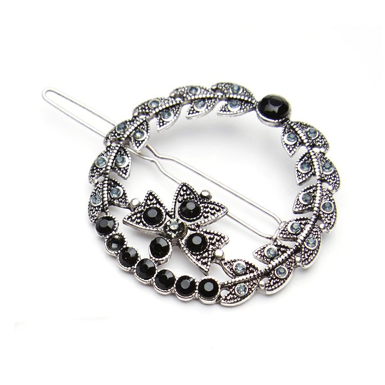 Alloy Vintage Geometric Hair accessories  Round hair clip NHHN0028Roundhairclip