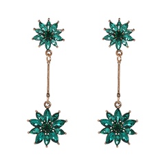 Alloy Fashion Flowers earring  (green) NHJJ5141-green