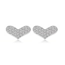 Alloy Simple Sweetheart earring  white NHTM0405whitepicture1