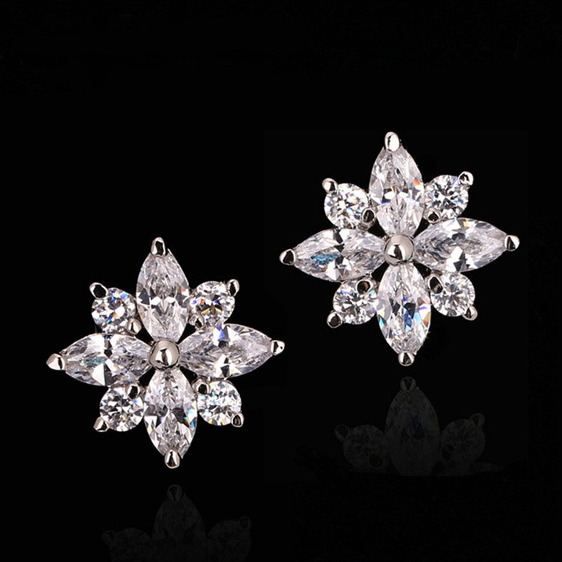 Alloy Korea Flowers earring Rose alloy NHLJ4111Rosealloy