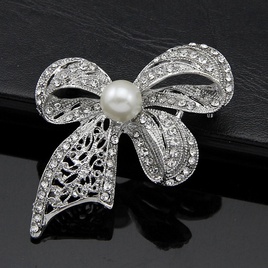 Alloy Fashion Flowers brooch  White kAD061A NHDR2995WhitekAD061Apicture2