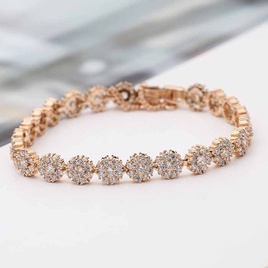 Copper Fashion Flowers bracelet  Rose alloy NHLJ4102Rosealloypicture3
