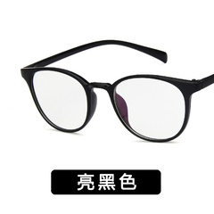 Plastic Fashion  glasses  (Bright black) NHKD0407-Bright-black
