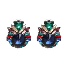 Imitated crystal&CZ Fashion Flowers earring  (color) NHJJ5079-color