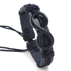 Leather Fashion bolso cesta bracelet  (black) NHPK2084-black