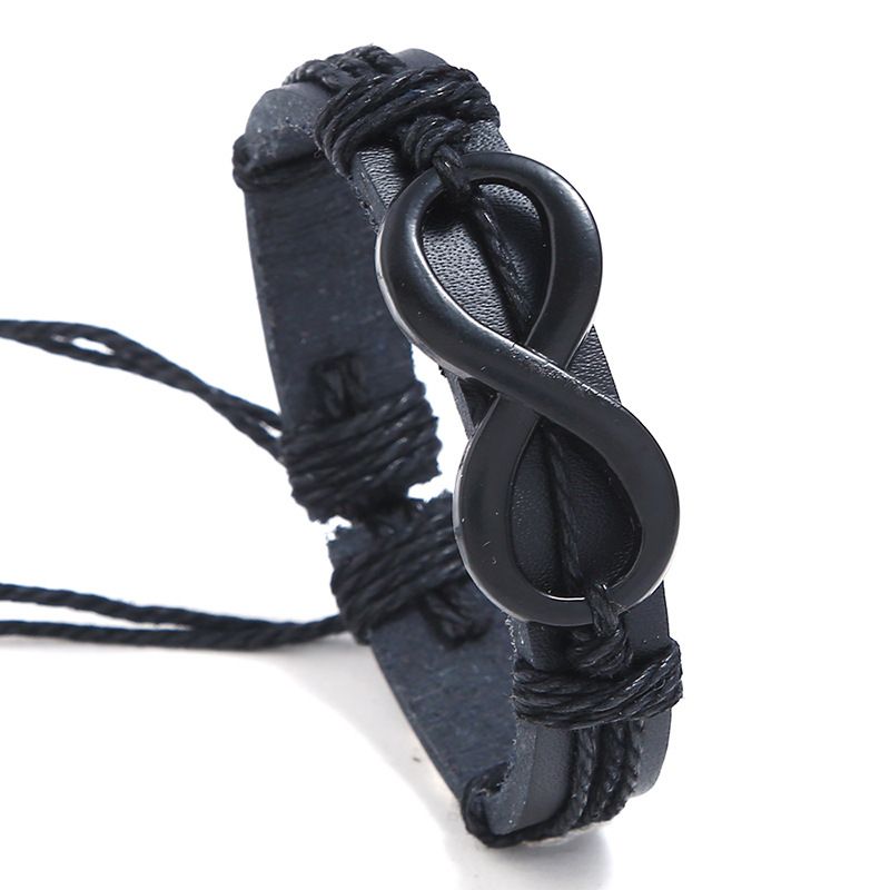 Leather Fashion bolso cesta bracelet  black NHPK2084black