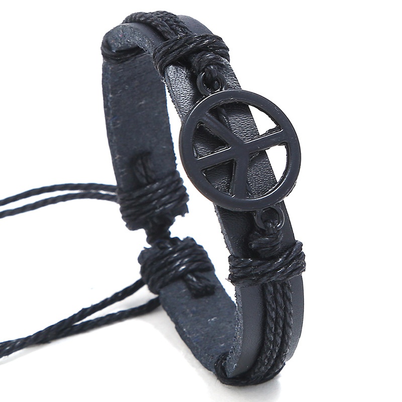 Leather Fashion bolso cesta bracelet  black NHPK2085black