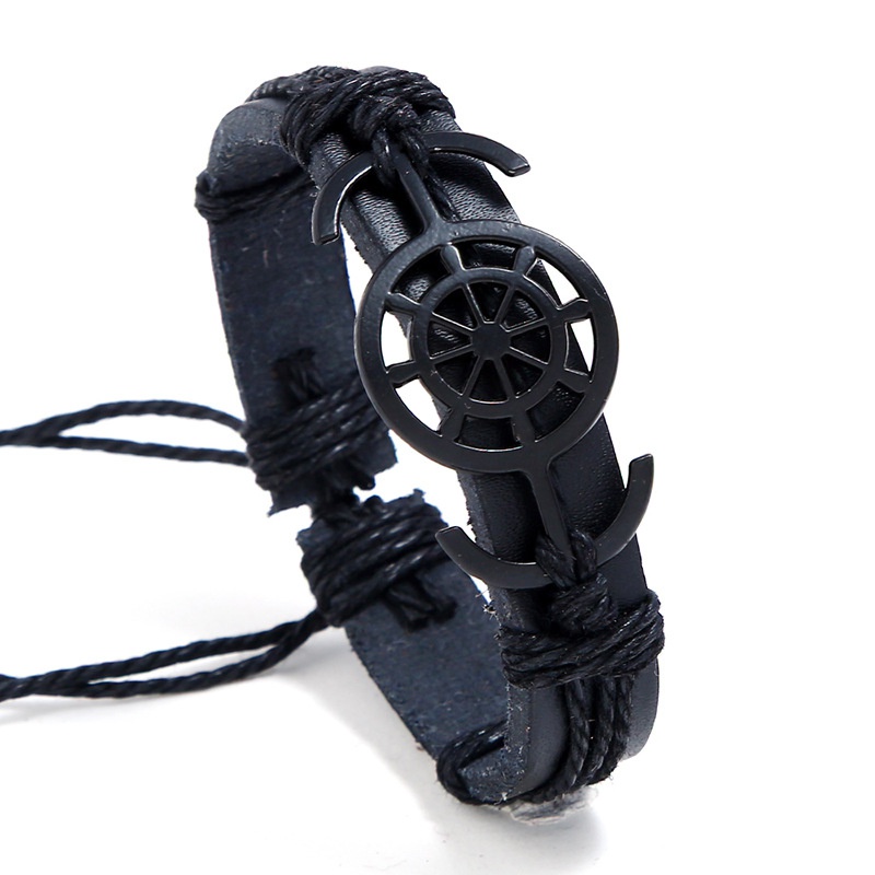 Leather Fashion bolso cesta bracelet  black NHPK2090black