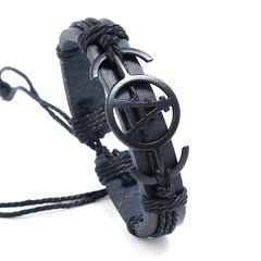Leather Korea bolso cesta bracelet  (black) NHPK2092-black