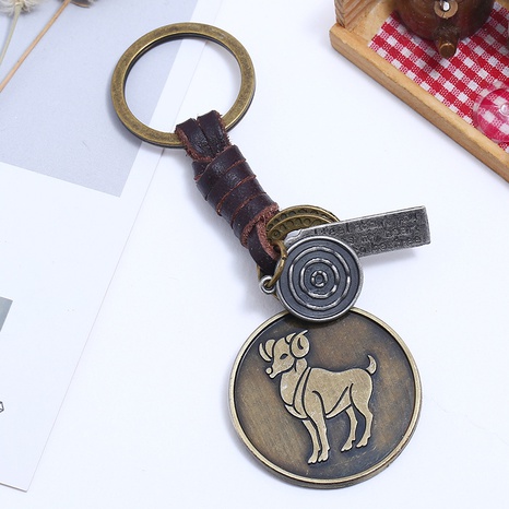 Leather Punk bolso cesta key chain  (Aries) NHPK2094-Aries's discount tags
