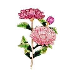 Alloy Korea Flowers brooch  (AL351-A) NHDR2916-AL351-A
