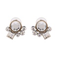 Imitated crystalCZ Simple Geometric earring  white NHJJ5060whitepicture4