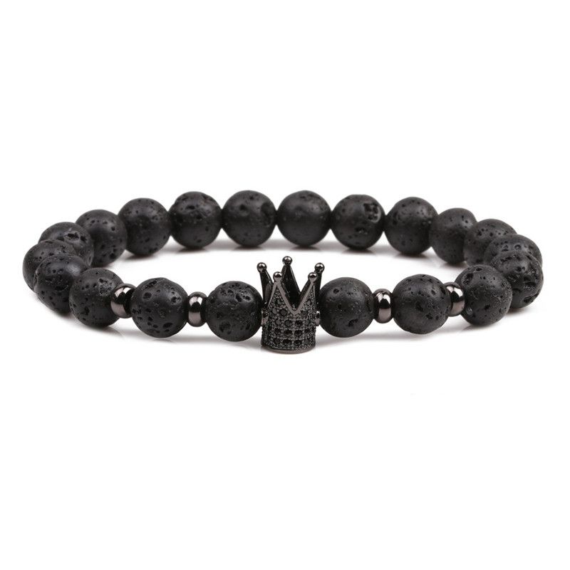 Natural Stone Fashion Geometric bracelet  black NHYL0085black