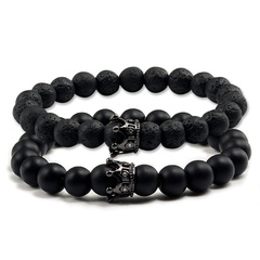 Natural Stone Fashion Animal bracelet  (Black crown) NHYL0099-Black-crown