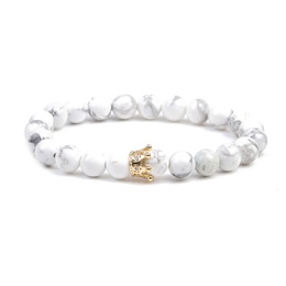 Natural Stone Fashion Animal bracelet  Black + white NHYL0104Blackwhitepicture3