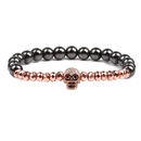 Natural Stone Fashion Skeleton Skull bracelet  Alloy + spacer NHYL0155Alloyspacerpicture3