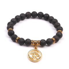 Alloy Fashion Geometric bracelet  (Volcanic stone) NHYL0190-Volcanic-stone
