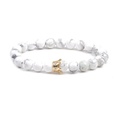 Natural Stone Fashion Animal bracelet  Black + white NHYL0104Blackwhitepicture9