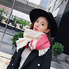 Colorful Striped Scarf for Women Autumn and Winter New Thickened Warm Tassel Wild Long Korean Style Shawl Dual-Use