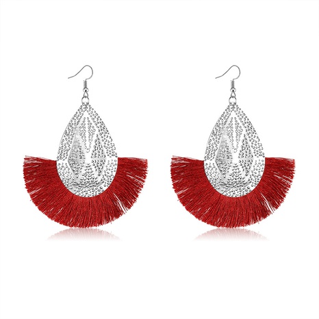 Alloy Bohemia Tassel earring  (61189553 wine red) NHXS1843-61189553-wine-red's discount tags