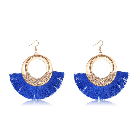 Alloy Bohemia Tassel earring  (61189558 sapphire blue) NHXS1855-61189558-sapphire-blue's discount tags