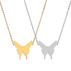 Titanium&Stainless Steel Korea Animal necklace  (Steel color) NHHF1095-Steel-color