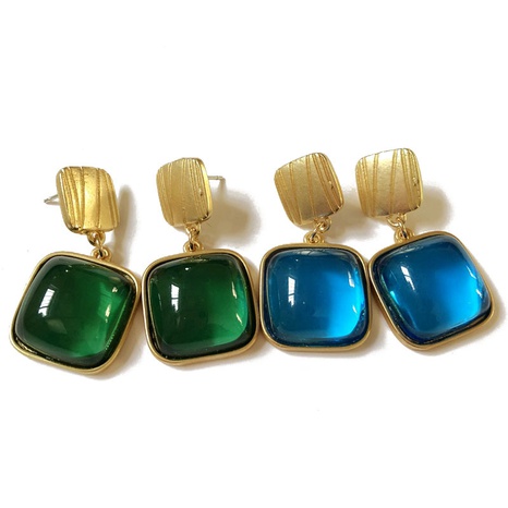 Alloy Simple Flowers earring  (Green earrings) NHOM1013-Green-earrings's discount tags