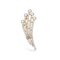 Coréenne Style Coréen Style Haut de Gamme De Mode de Femmes Vêtements Simple Plein Usine de Diamant Feuille Broche Usine Ventes Directes