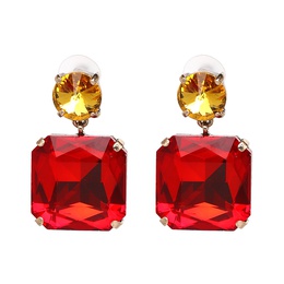 Imitated crystalCZ Fashion Geometric earring  red NHJJ5156redpicture1
